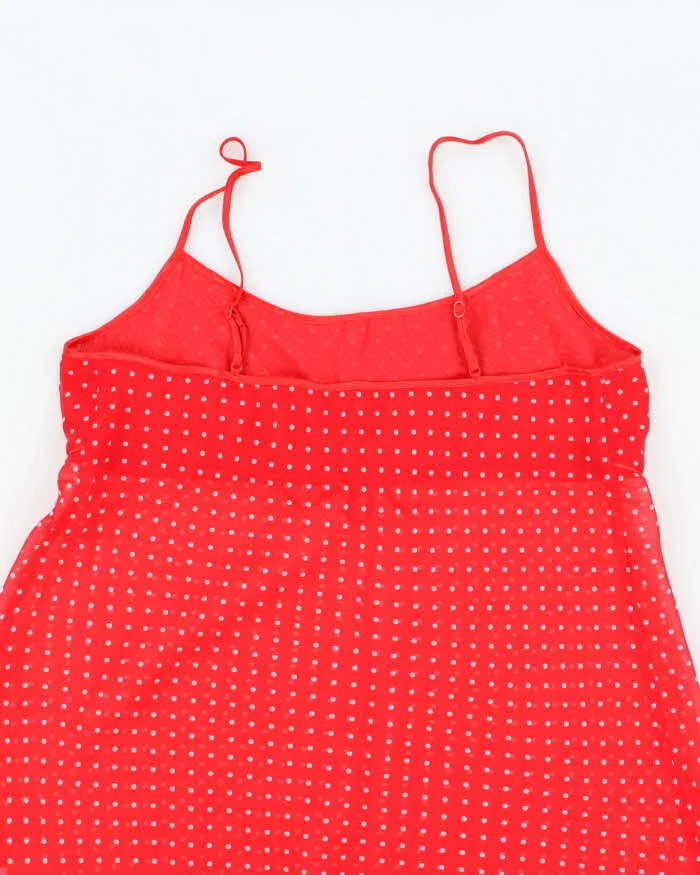 Vintage Y2k 00s Aimer Polka Dot Mesh Slip Dress - S sold by Rokit product image thumbnail 4