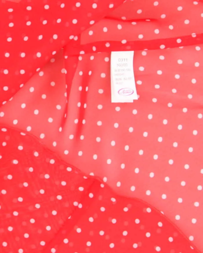 Vintage Y2k 00s Aimer Polka Dot Mesh Slip Dress - S sold by Rokit product image thumbnail 5