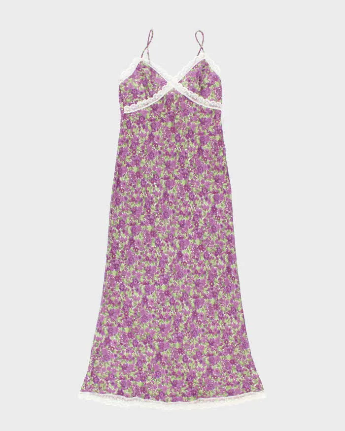Vintage 90s Rampage Floral Sheer Slip Dress - S sold by Rokit