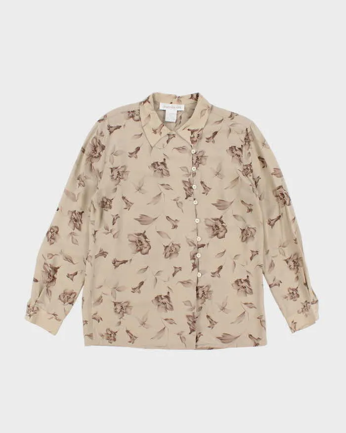 Vintage 90s Jessica Silk Floral Blouse - L sold by Rokit