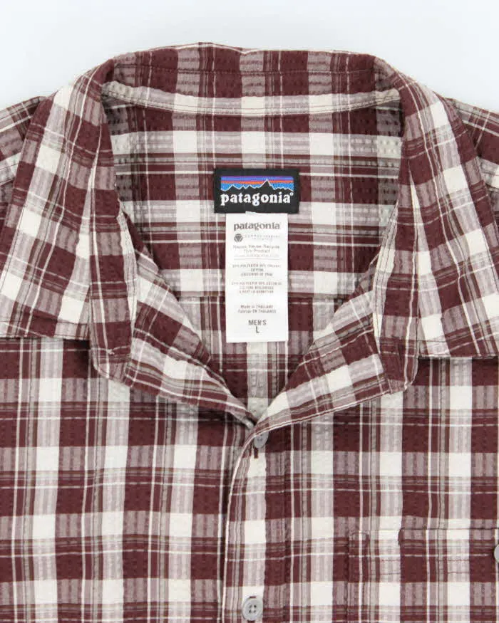 Vintage Patagonia Seersucker Check Short Sleeve Shirt - L sold by Rokit product image thumbnail 5
