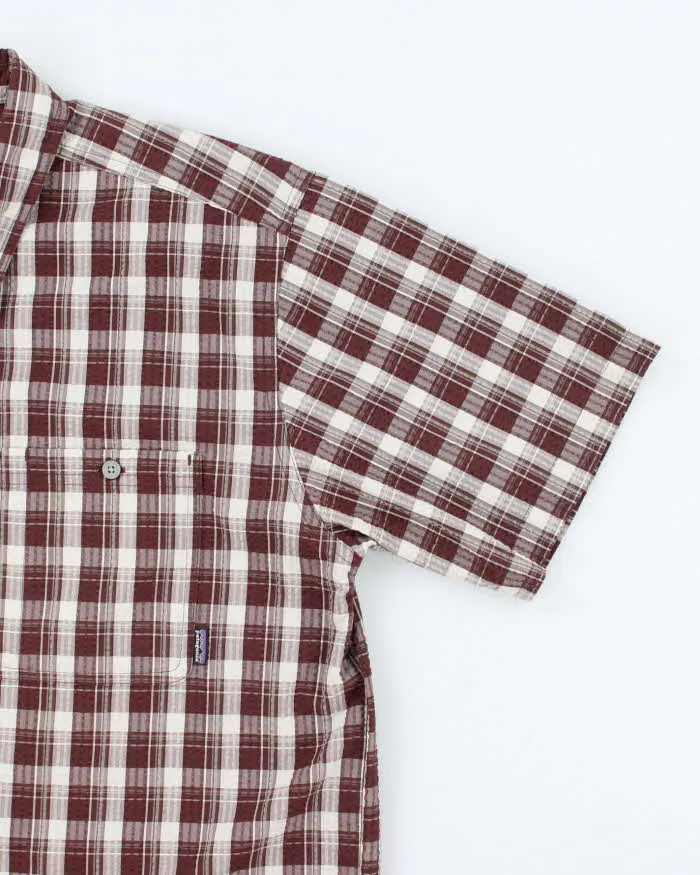 Vintage Patagonia Seersucker Check Short Sleeve Shirt - L sold by Rokit product image thumbnail 4