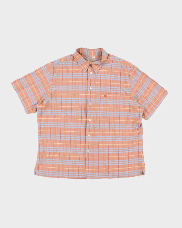 Vintage Burberry Check Short Sleeve Shirt - XL sold by Rokit