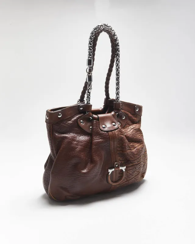 Vintage Salvatore Ferragamo Brown Leather Handbag sold by Rokit
