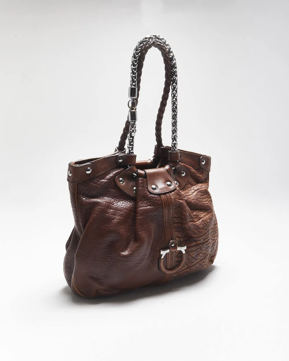 Vintage Salvatore Ferragamo Brown Leather Handbag sold by Rokit