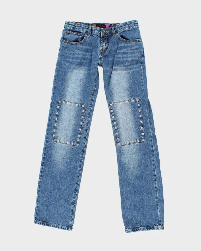 Vintage Y2K Sen Baolong Studded Slim Flared Jeans - W24 L32 sold by Rokit