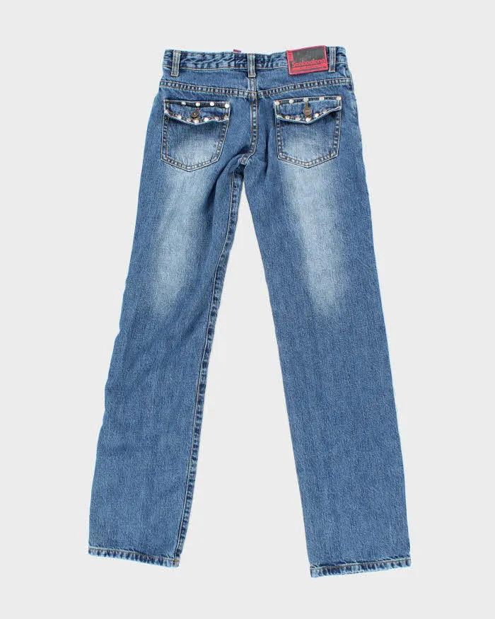 Vintage Y2K Sen Baolong Studded Slim Flared Jeans - W24 L32 sold by Rokit product image thumbnail 2