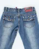 Vintage Y2K Sen Baolong Studded Slim Flared Jeans - W24 L32 sold by Rokit