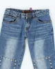 Vintage Y2K Sen Baolong Studded Slim Flared Jeans - W24 L32 sold by Rokit