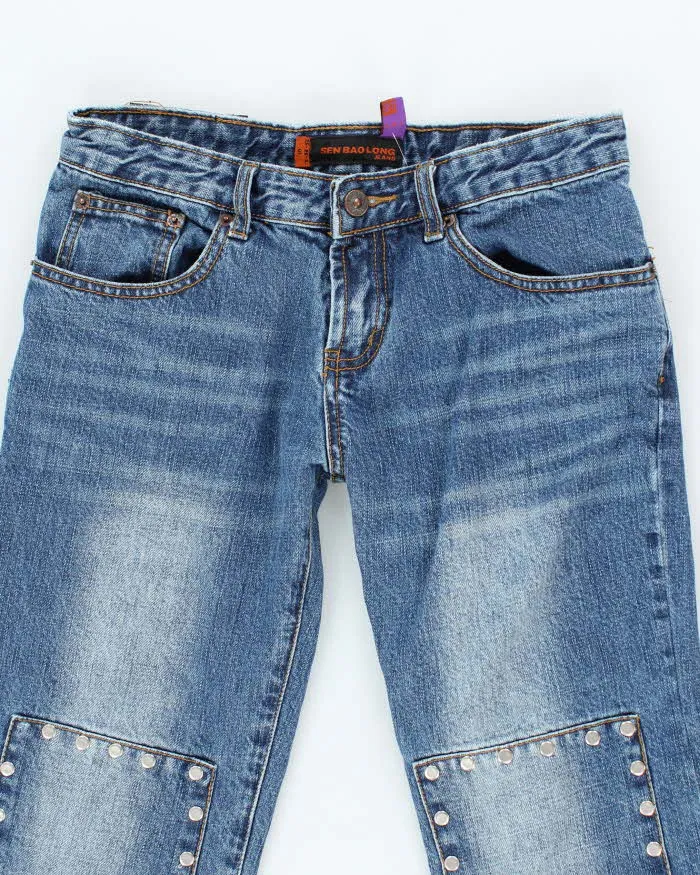 Vintage Y2K Sen Baolong Studded Slim Flared Jeans - W24 L32 sold by Rokit product image thumbnail 3