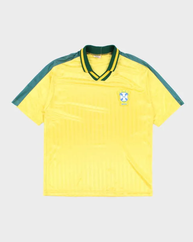 Vintage 90's Brazil Oversized Football Jersey - L sold by Rokit