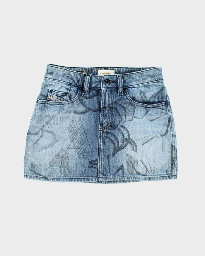 Vintage Y2k 00s Diesel Denim Mini Skirt - W27 sold by Rokit