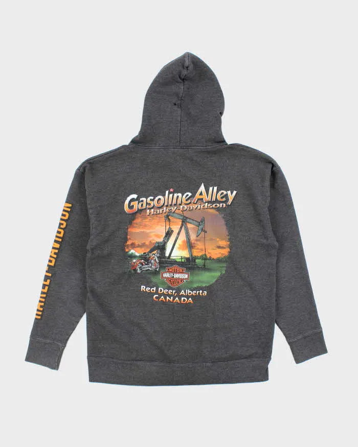 Vintage Y2K Harley Davidson Graphic Print Zip Up Hoodie - M sold by Rokit product image thumbnail 2