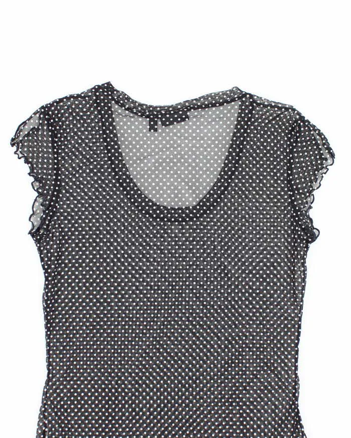 Vintage Y2k 00s Mexx Polka Dot Mesh Top - M sold by Rokit product image thumbnail 4
