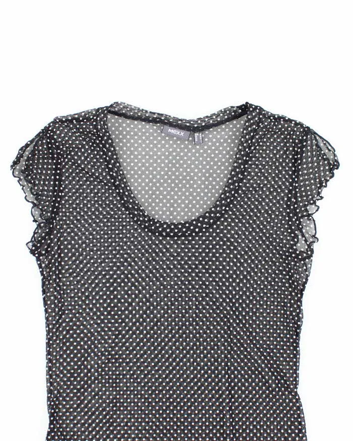 Vintage Y2k 00s Mexx Polka Dot Mesh Top - M sold by Rokit product image thumbnail 3
