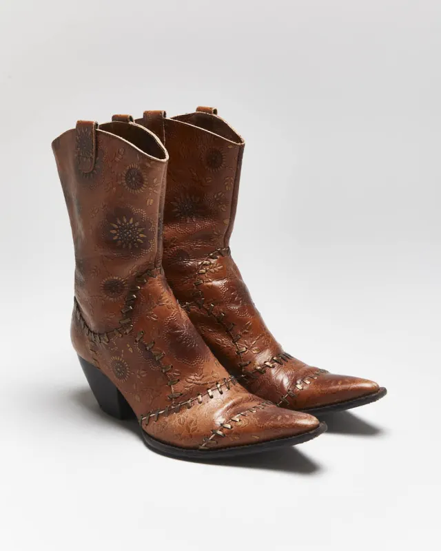 Vintage BCB Stitch Cowboy Boots - UK4 sold by Rokit