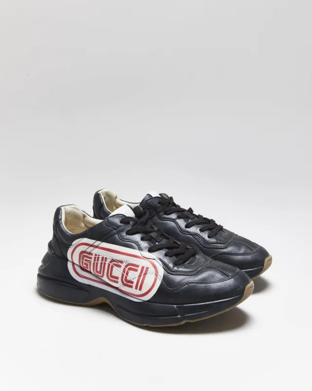Gucci Rython Leather Trainers - UK8 sold by Rokit