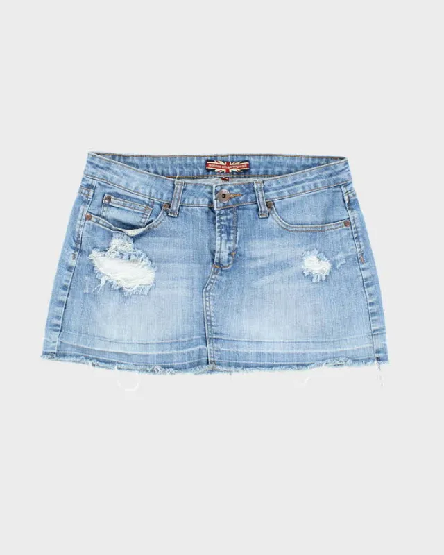 Vintage Y2k 00s Makers Of True Originals Denim Mini Skirt - S sold by Rokit