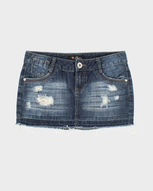 Vintage Y2k 00s Guess Denim Mini Skirt - W32 sold by Rokit