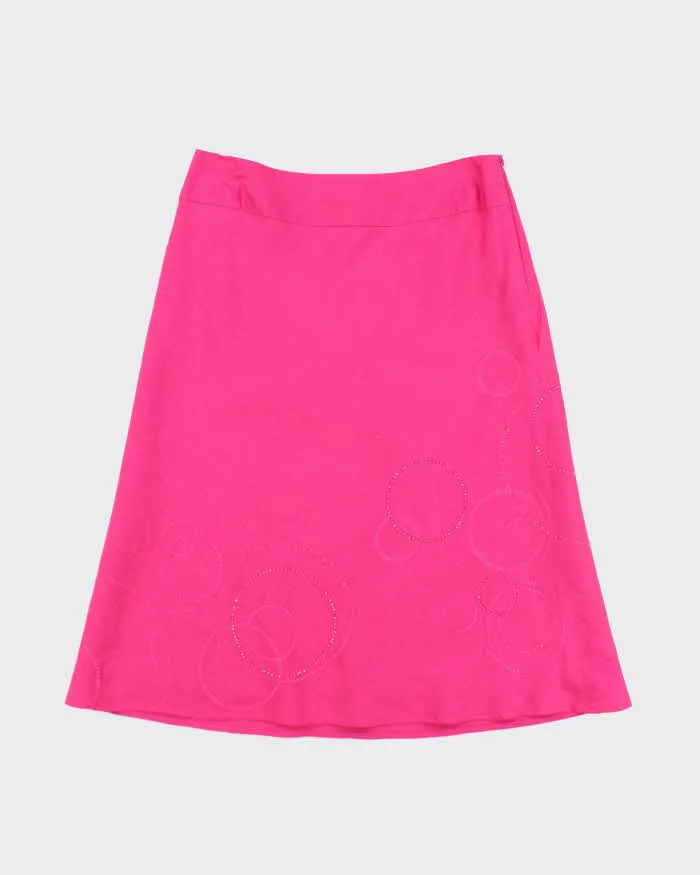 Vintage Y2k 00s Jessica Beaded Linen Skirt - S sold by Rokit