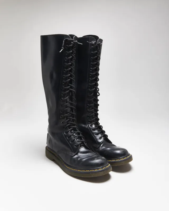 Vintage Dr Marten Knee High Lace-Up Boots - UK6 sold by Rokit