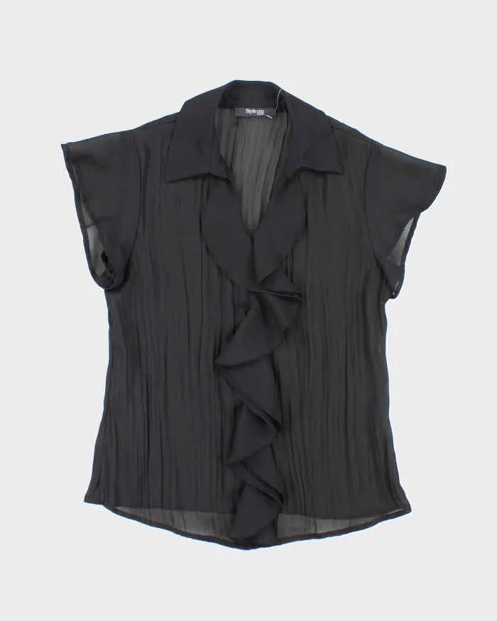 Vintage Y2k 00s Style & Co Sheer Ruffle Blouse - M sold by Rokit