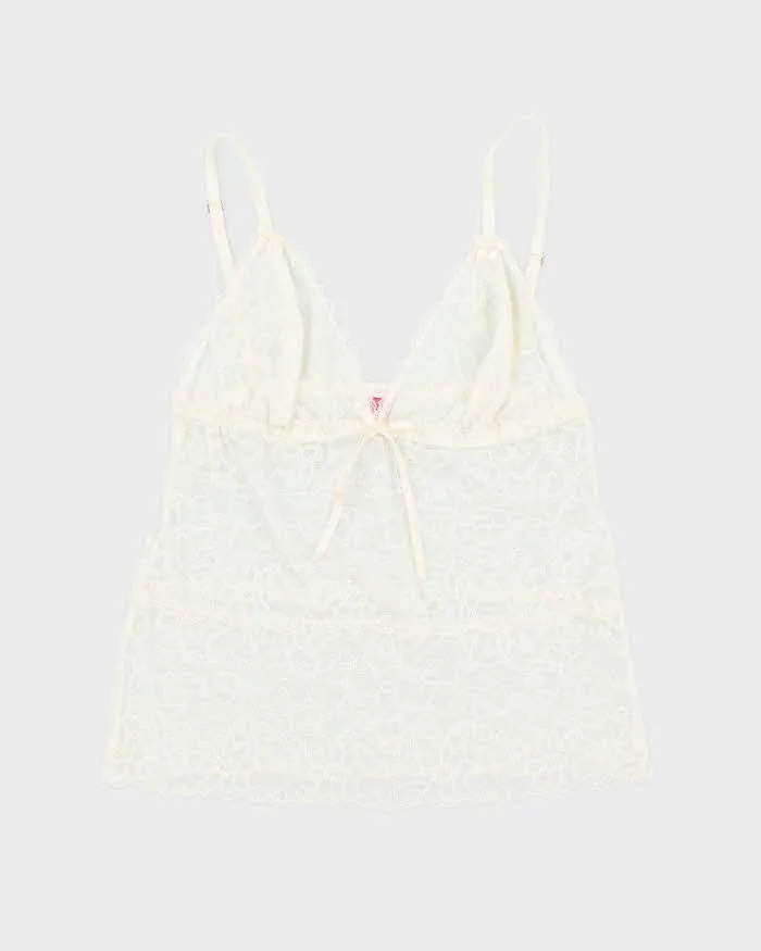 Vintage Y2k 00s Blush Lace Cami - S sold by Rokit