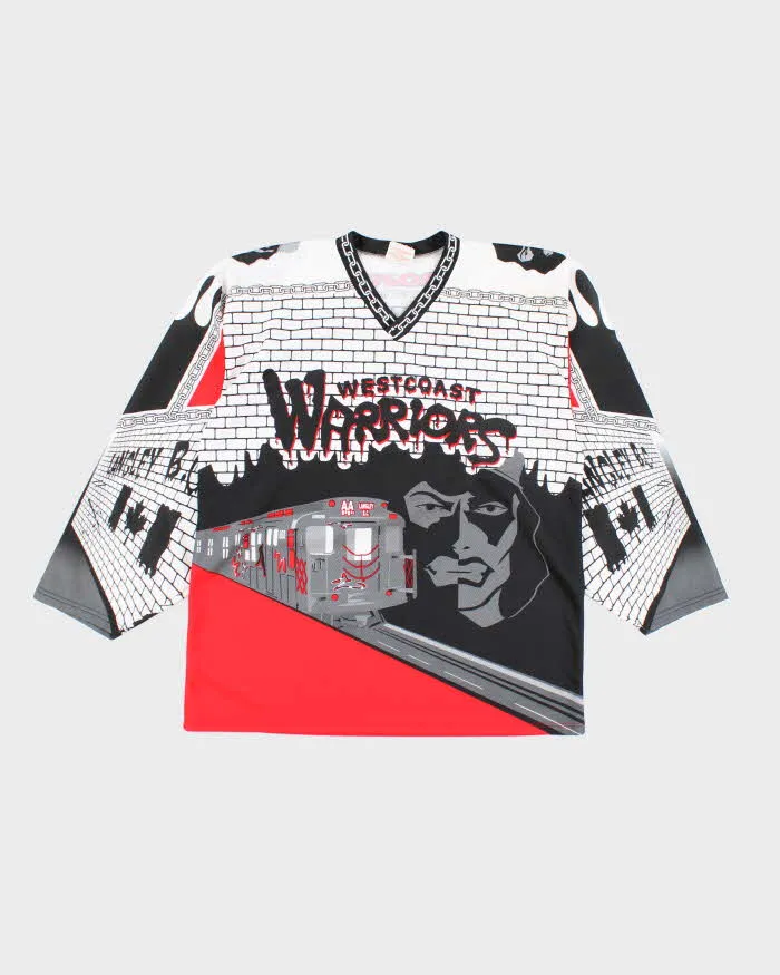Vintage 90's West Coast Warriors Graphic Printed Hockey Jersey - XL sold by Rokit