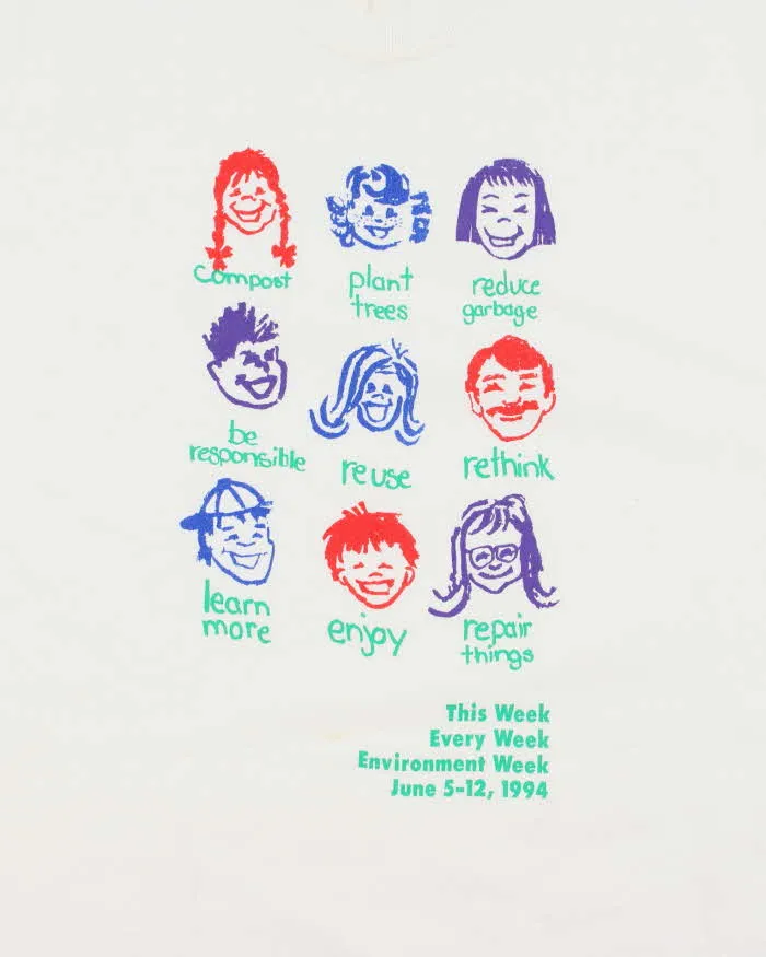 Vintage 90s Environmental Week 1994 Single Stitch T-shirt - XL sold by Rokit product image thumbnail 3