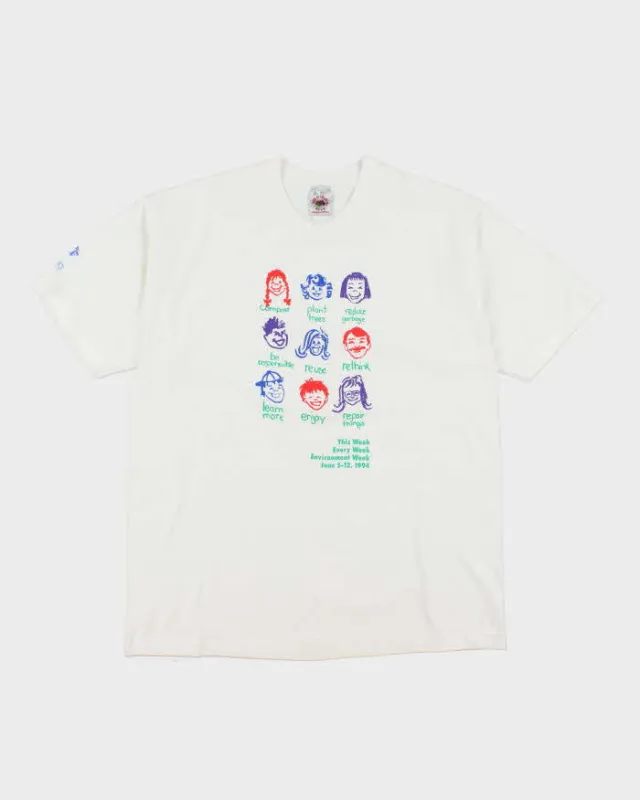 Vintage 90s Environmental Week 1994 Single Stitch T-shirt - XL sold by Rokit
