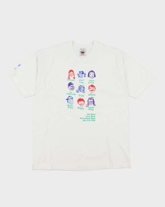 Vintage 90s Environmental Week 1994 Single Stitch T-shirt - XL sold by Rokit