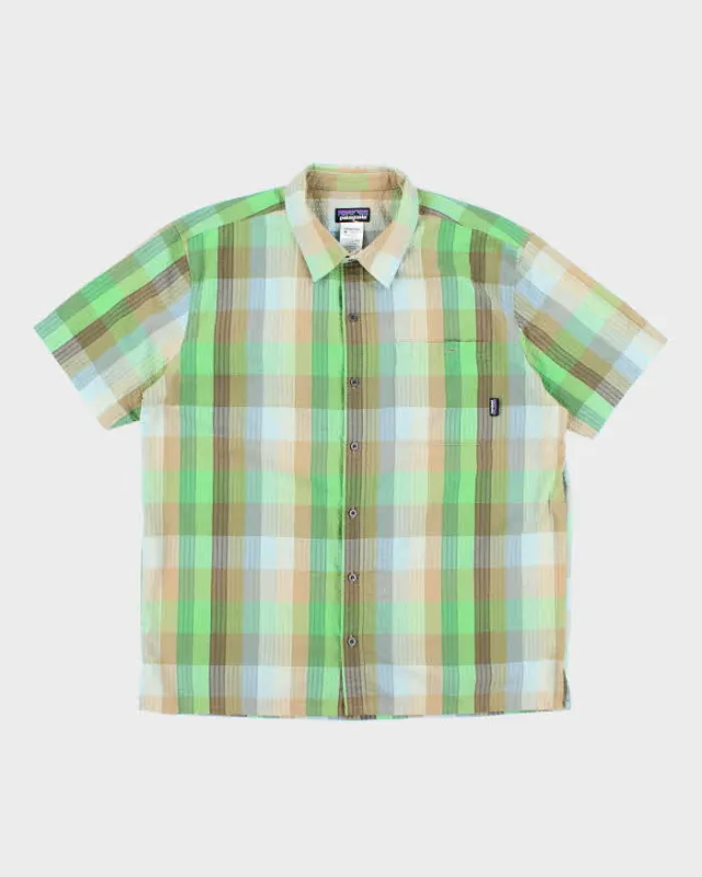 Vintage Patagonia Seersucker Check Short Sleeve Shirt - XL made by Patagonia
