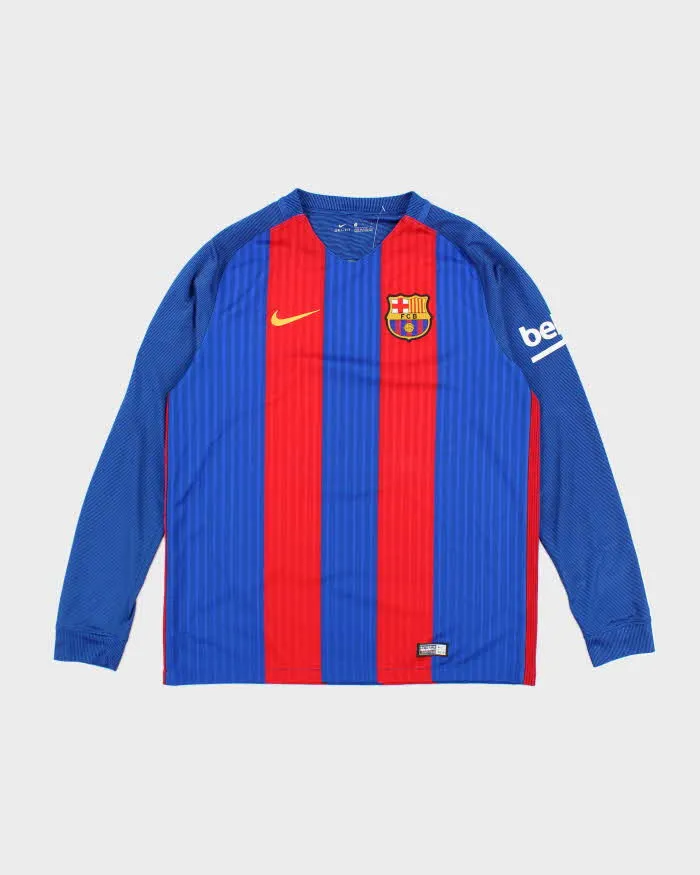 Nike Barcelona 2016/17 Home Long-sleeve Football Jersey - L sold by Rokit