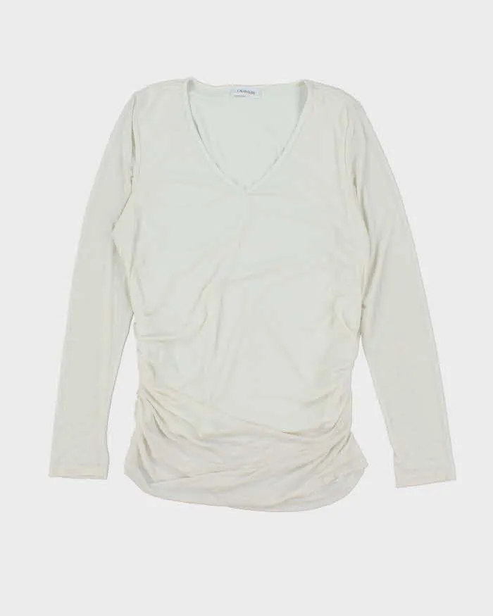 Vintage Y2k 00s Calvin Klein Mesh Slinky Top -M sold by Rokit