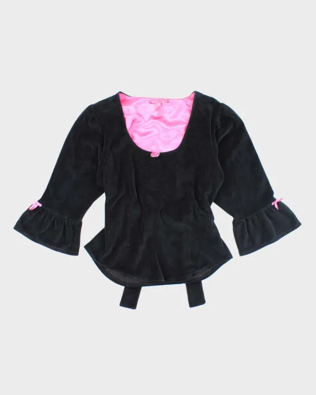 Vintage 90s 00s Betsey Johnson Velvet Blouse - L sold by Rokit