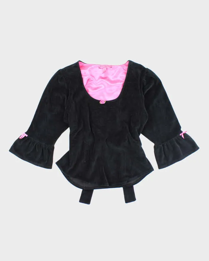 Vintage 90s 00s Betsey Johnson Velvet Blouse - L sold by Rokit