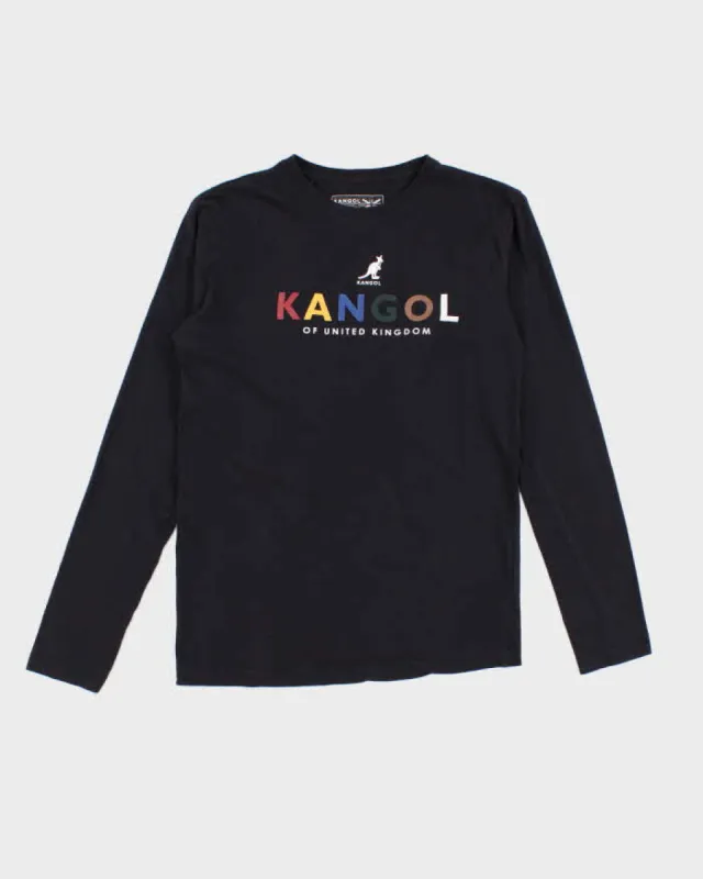 Mens Black Kangol Spell Out Long Sleeve - M sold by Rokit