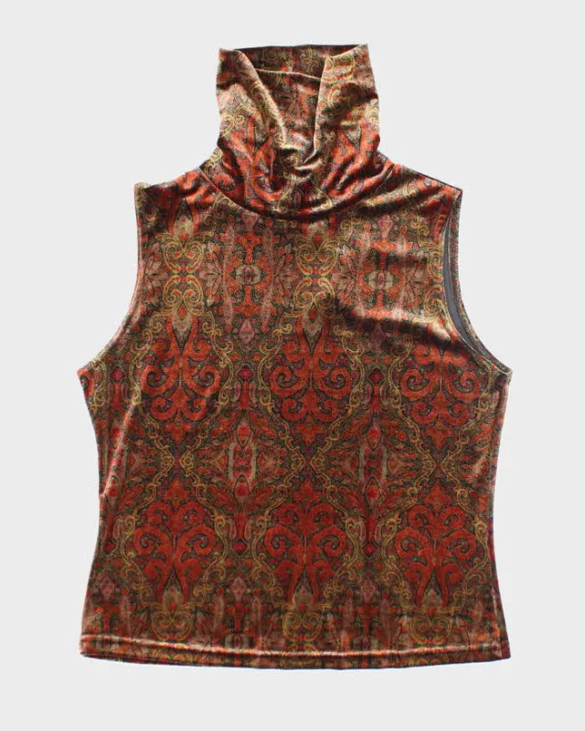 Vintage 90s Jonden Velvet Sleeveless Top - M sold by Rokit