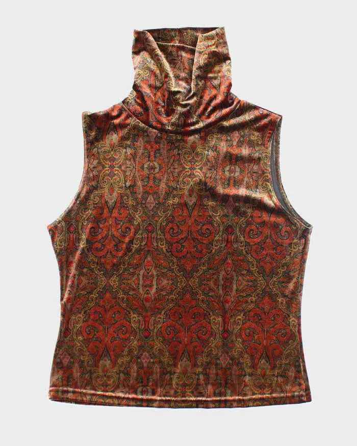 Vintage 90s Jonden Velvet Sleeveless Top - M sold by Rokit