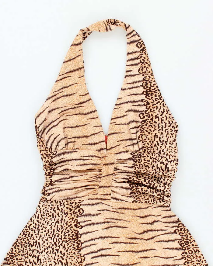Vintage Y2k 00s Niche Animal Print Halter Dress - XS sold by Rokit product image thumbnail 3