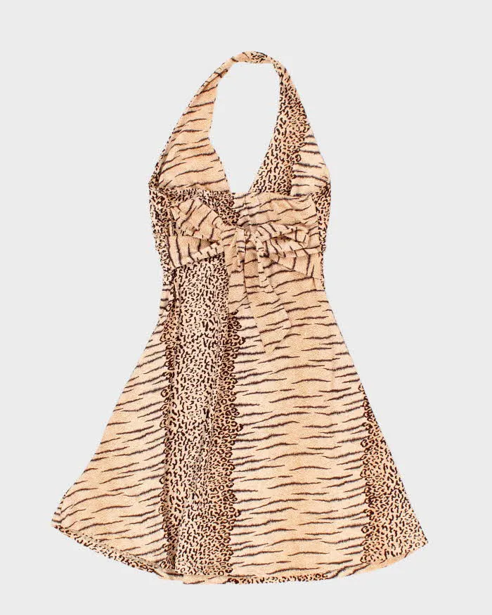 Vintage Y2k 00s Niche Animal Print Halter Dress - XS sold by Rokit product image thumbnail 2