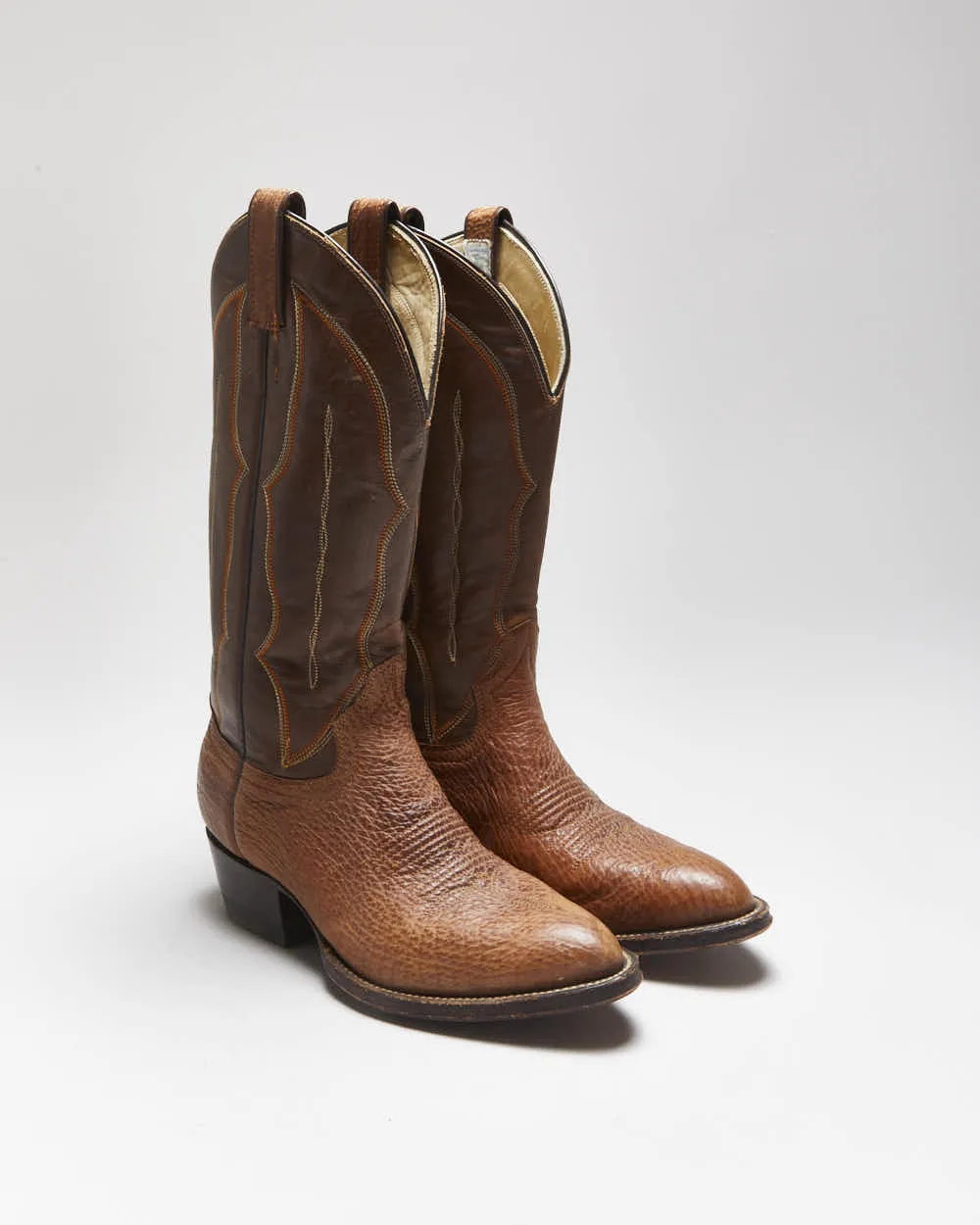 Vintage G.E. Leather Cowboy Boots - UK6 sold by Rokit