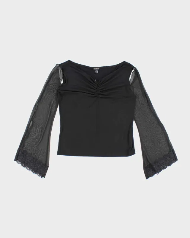 Vintage Y2k 00s Le Chateau Cut Cut Sleeve Top - M sold by Rokit