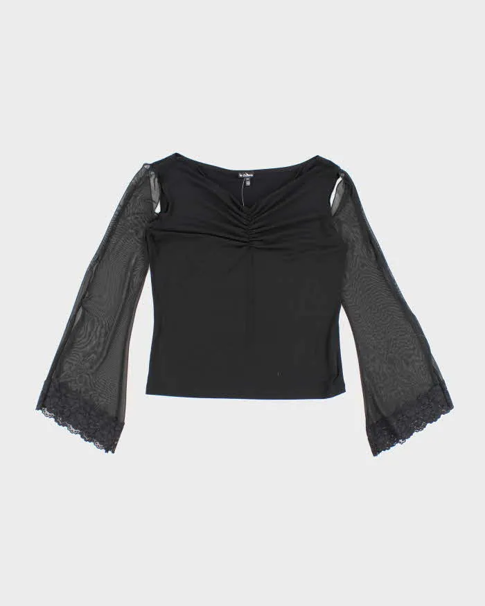 Vintage Y2k 00s Le Chateau Cut Cut Sleeve Top - M sold by Rokit