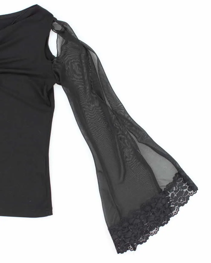 Vintage Y2k 00s Le Chateau Cut Cut Sleeve Top - M sold by Rokit product image thumbnail 4