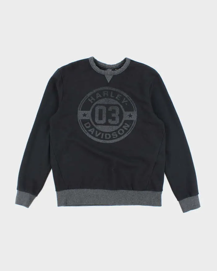 Vintage Y2K Harley Davidson Centre Logo Sweatshirt - M sold by Rokit