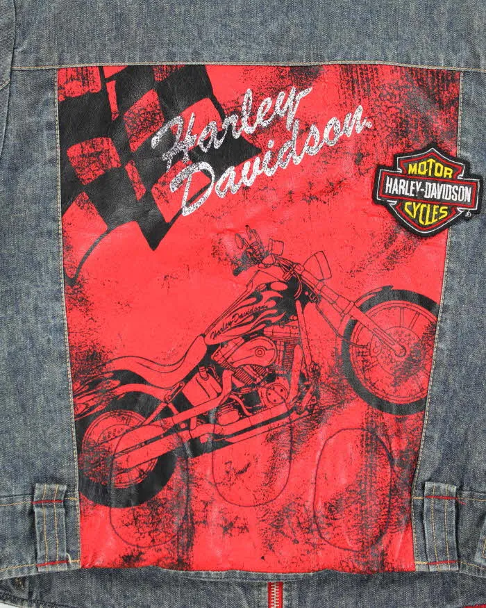 Vintage 90s 00s Harley Davidson Denim Biker Jacket - S sold by Rokit product image thumbnail 5