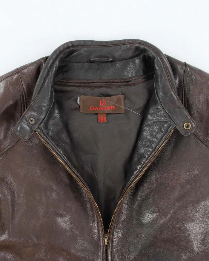Vintage Danier Brown Leather Jacket - XL sold by Rokit product image thumbnail 3