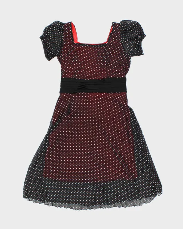 Vintage 00s Polka Dot Mesh Dress - M sold by Rokit