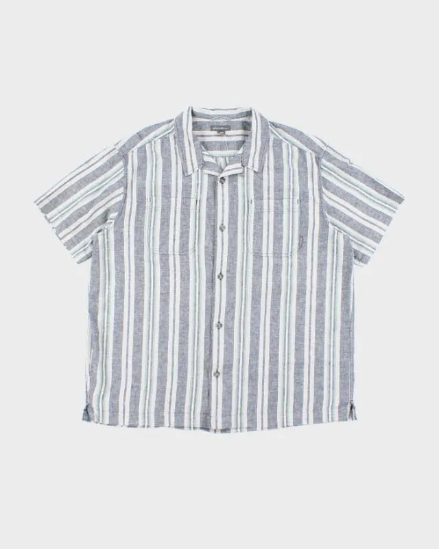 Vintage Eddie Bauer Stripe Short Sleeve Shirt - XL sold by Rokit